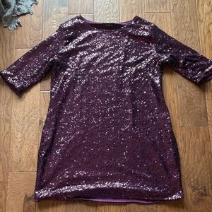 Club L Sparkling Purple Sequin Tunic